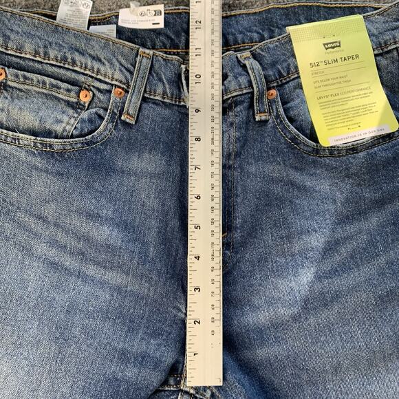 Levi’s 512 Jeans Mens 32x30 Blue Slim Taper Stretch Med Wash “New With Tags” - Picture 12 of 16